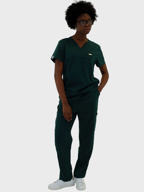 Solo Ozon scrub set in Evergreen